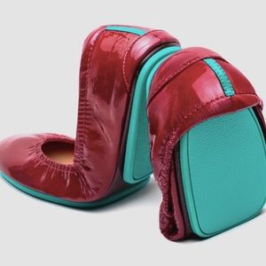 Ruby red tieks, size 8, great condition, worn few items. Everything included